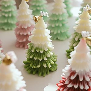 Vela navideña 3D con forma de árbol de Navidad