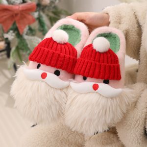 Pantuflas navideñas de Papá Noel