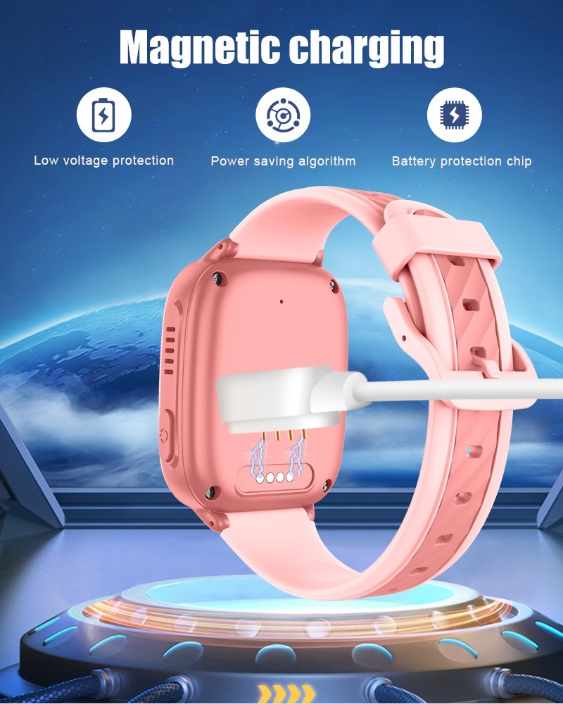 Reloj inteligente 4G para niños D53 con localizador GPS, videollamada, resistente al agua, función SOS antipérdida y aplicación de control parental. - Imagen 4