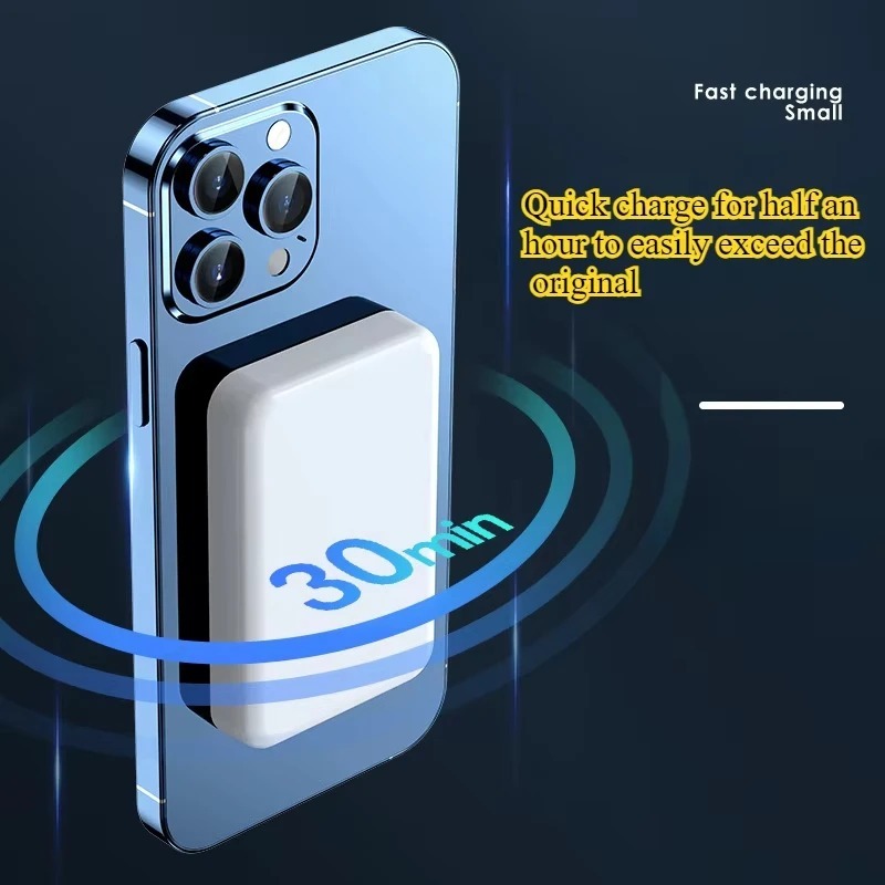 Batería externa de 20 W con cierre magnético, 10000 mAh, portátil, inalámbrica, carga rápida, compatible con MagSafe para iPhone 15 Pro Max y 16 Pro. - Imagen 6